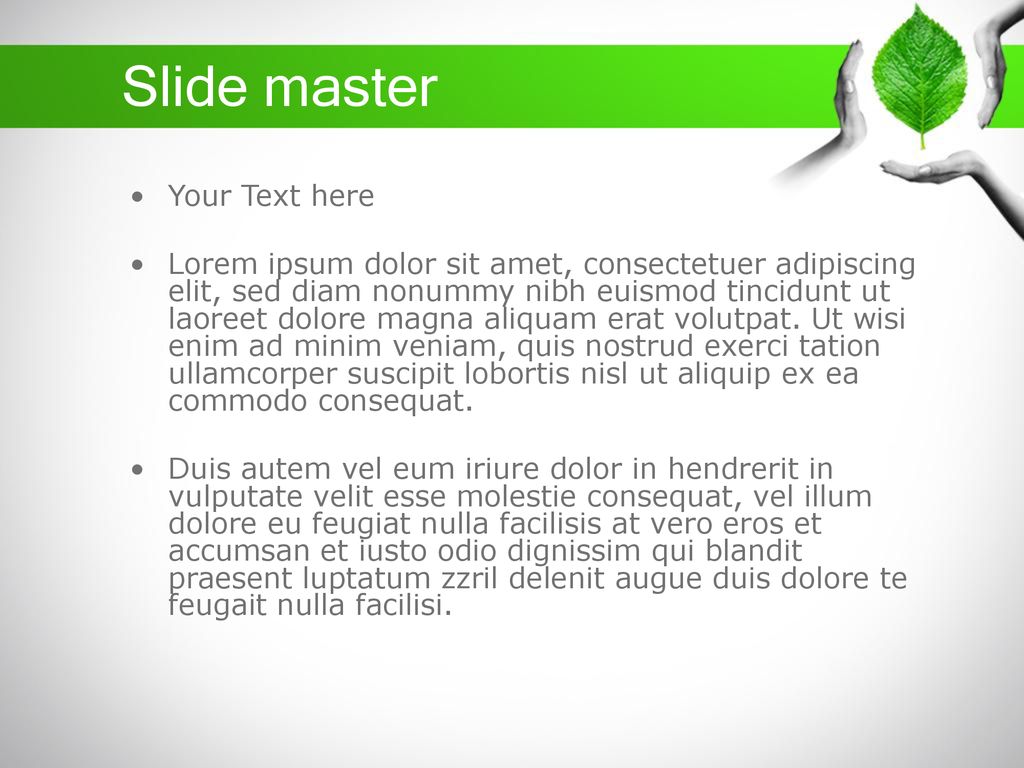 Slide master Your Text here