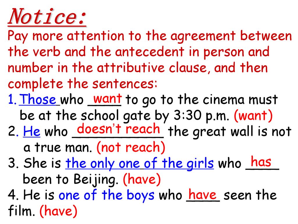 The Attributive Clause - ppt download