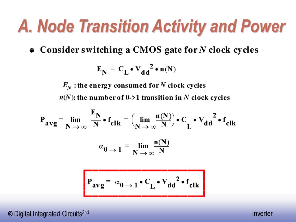 A. Node Transition Activity and Power