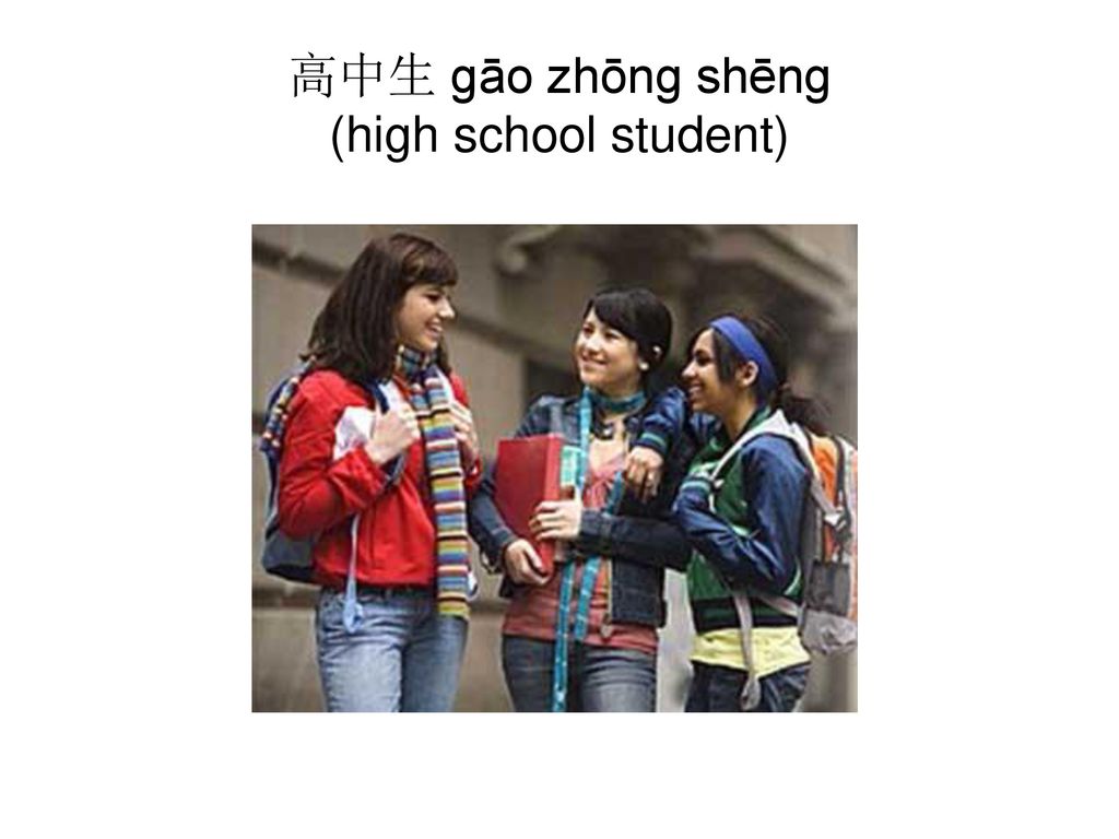 高中生 gāo zhōng shēng (high school student)