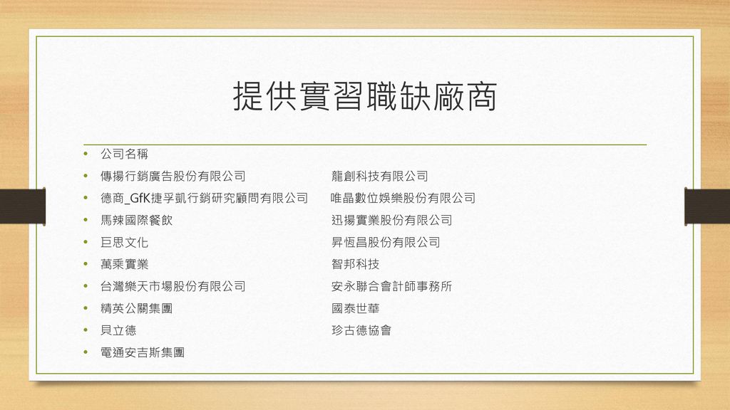 實習公司介紹2017 04 28 Ma Ppt Download