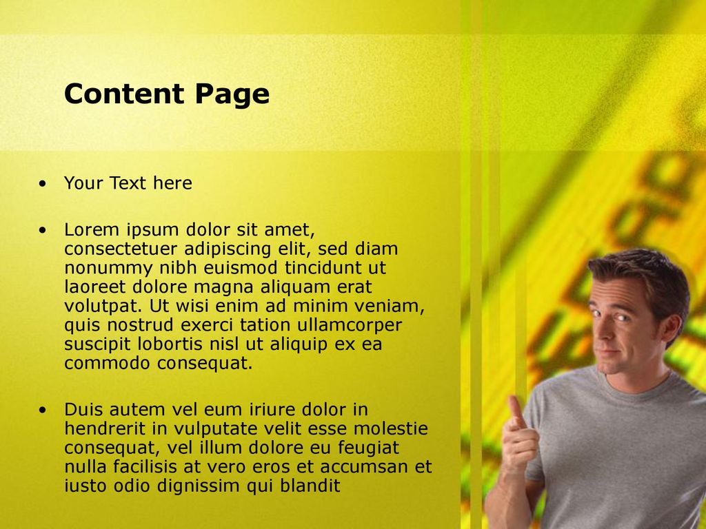 Content Page Your Text here