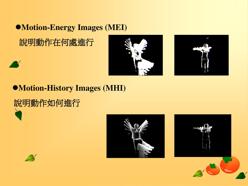 Motion-Energy Images (MEI) 說明動作在何處進行