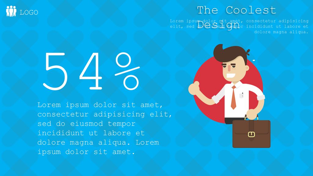 54% The Coolest Design LOGO