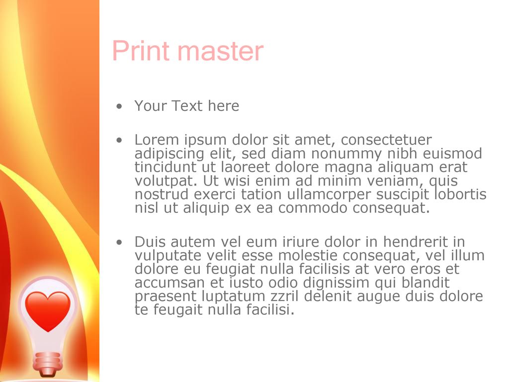 Print master Your Text here