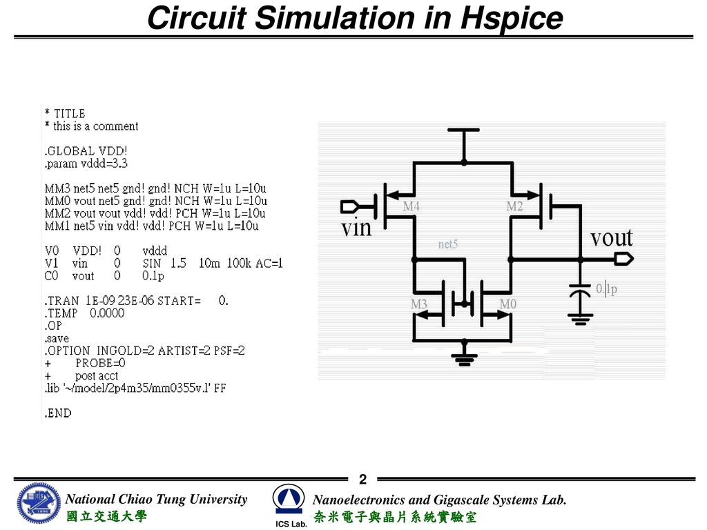 Circuit Simulation in Hspice