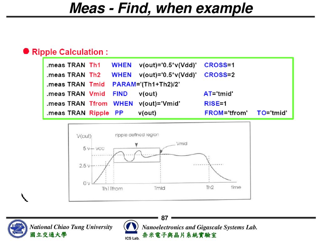 Meas - Find, when example