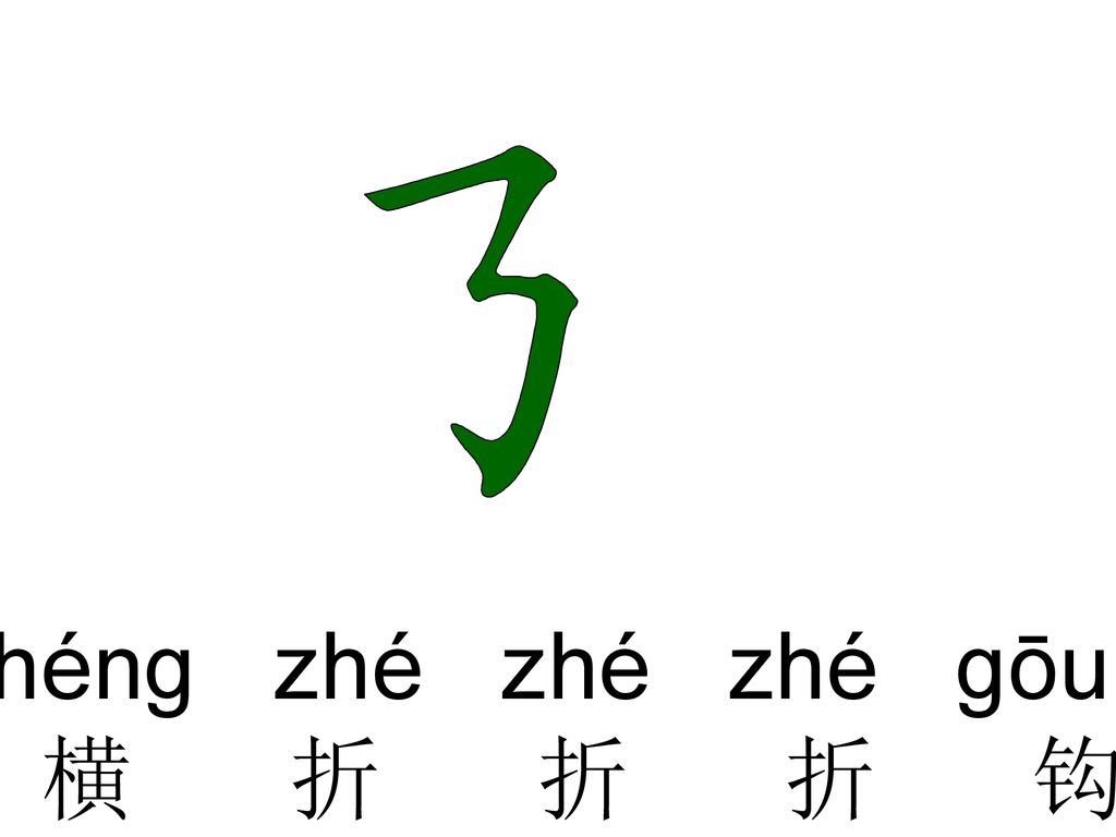 héng zhé zhé zhé gōu 横 折 折 折 钩