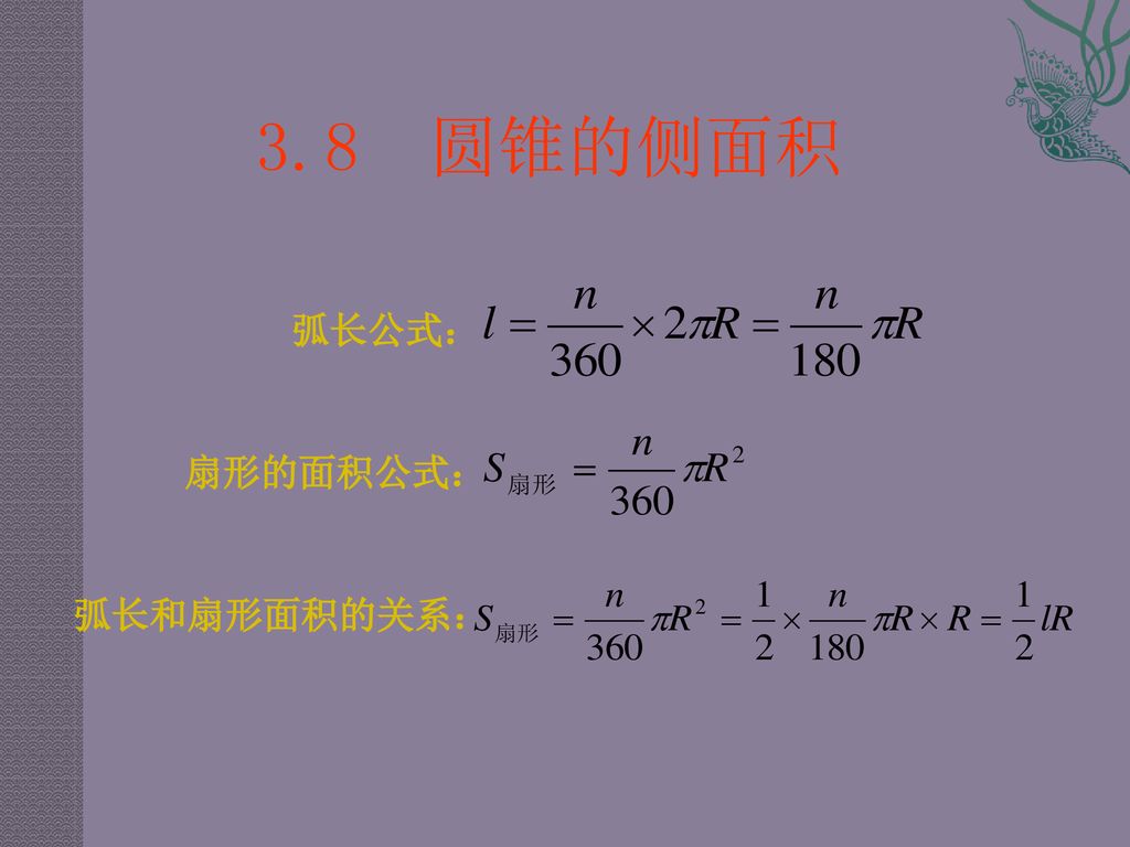 第三章圆3 8 圆锥的侧面积 Ppt Download