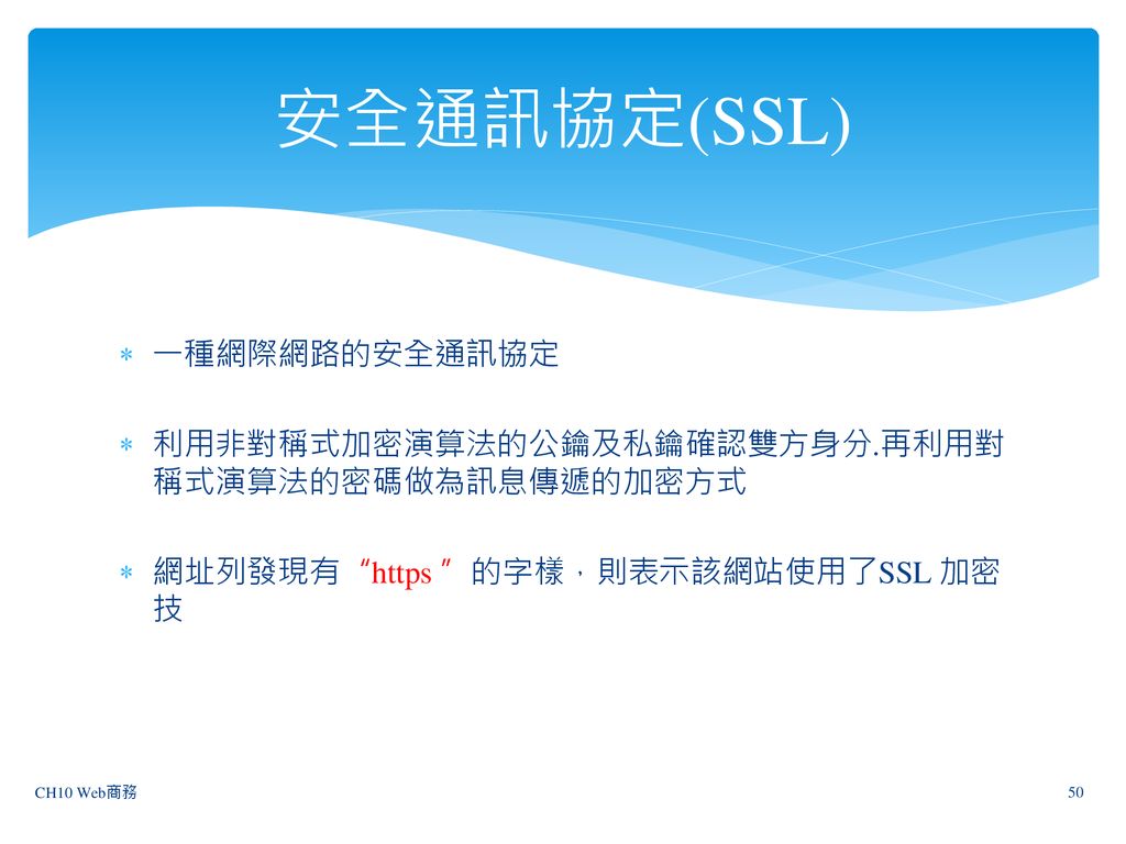 Ch10web商務 瞭解何謂web2.0 認識社群網路 認識電子商務的各種類型 認識線上付款機制 了解網路交易的安全機制. - Ppt 