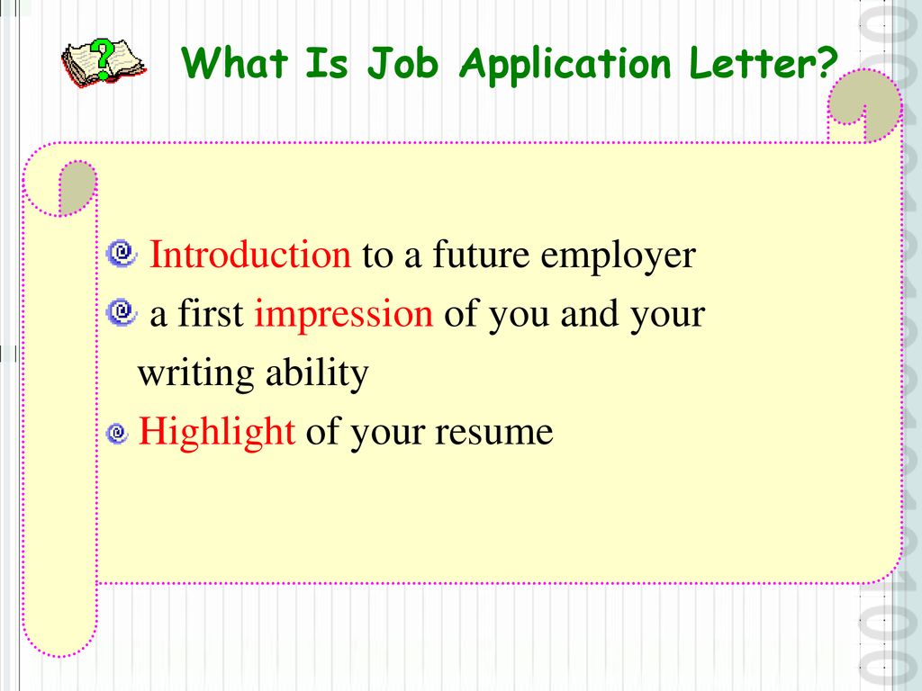 Job Application Letter 求职信. - ppt download