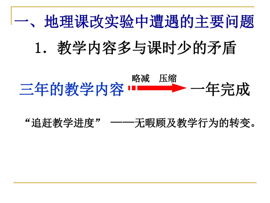 高中地理新课程改革机遇与困难并存 对高中地理课改实验的几点思考