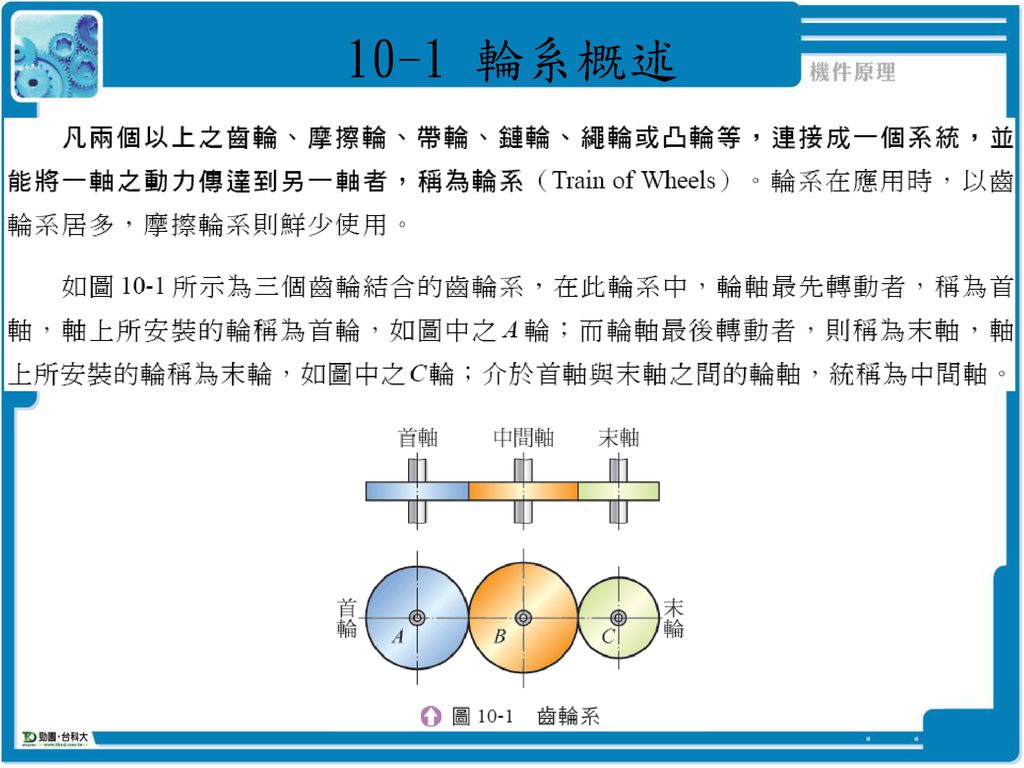 第10章輪系 10 1 輪系概述10 2 輪系值10 3 輪系應用10 4 周轉輪系 Ppt Download